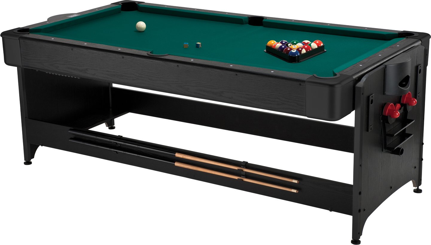 Fat Cat Original 2-in-1 7 Foot Pockey Multi Game Table, Air Hockey Table and Billiard Table Combo with 80 CFM Motor, Includes Accessories