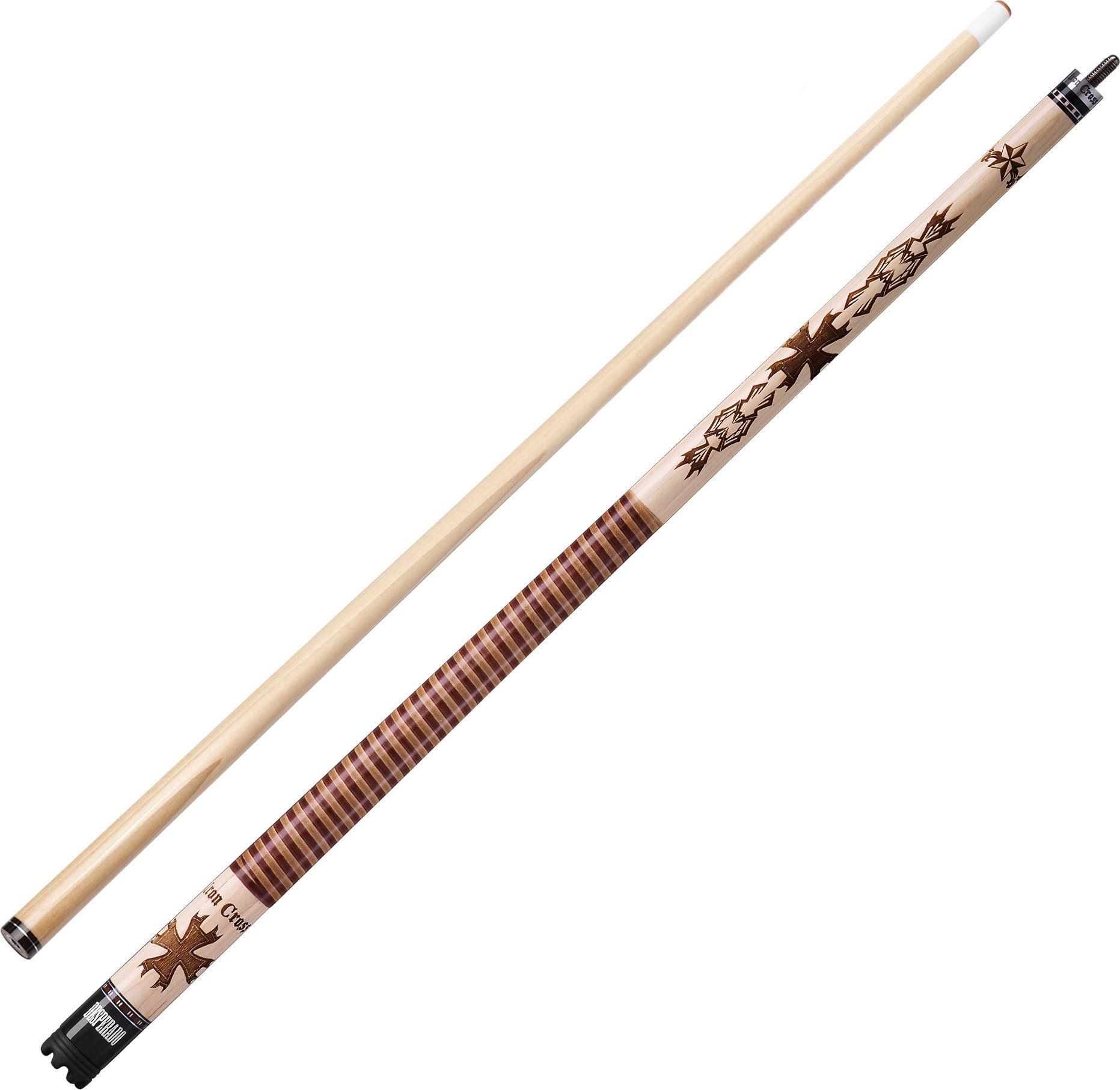 Viper Desperado 58" 2-Piece Billiard/Pool Cue, Iron Cross