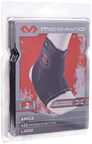 McDavid Ankle Support with Strap Black, LG