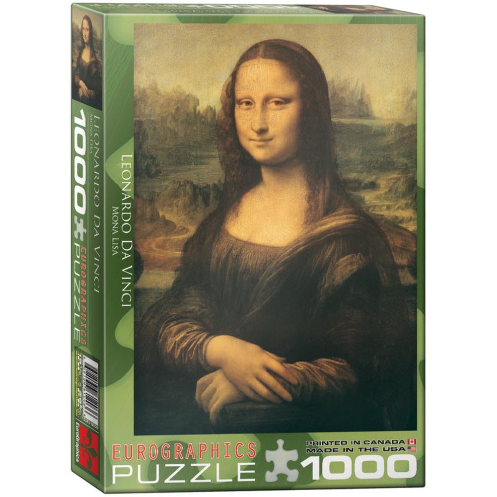 Mona Lisa by Leonardo da Vinci 1000 Piece Puzzle Jigsaw Puzzle 19 x 27in