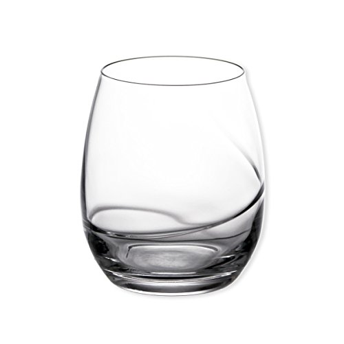 Luigi Bormioli Aero 13.5 oz Stemless Wine Glasses, 6 Count (Pack of 1), Clear