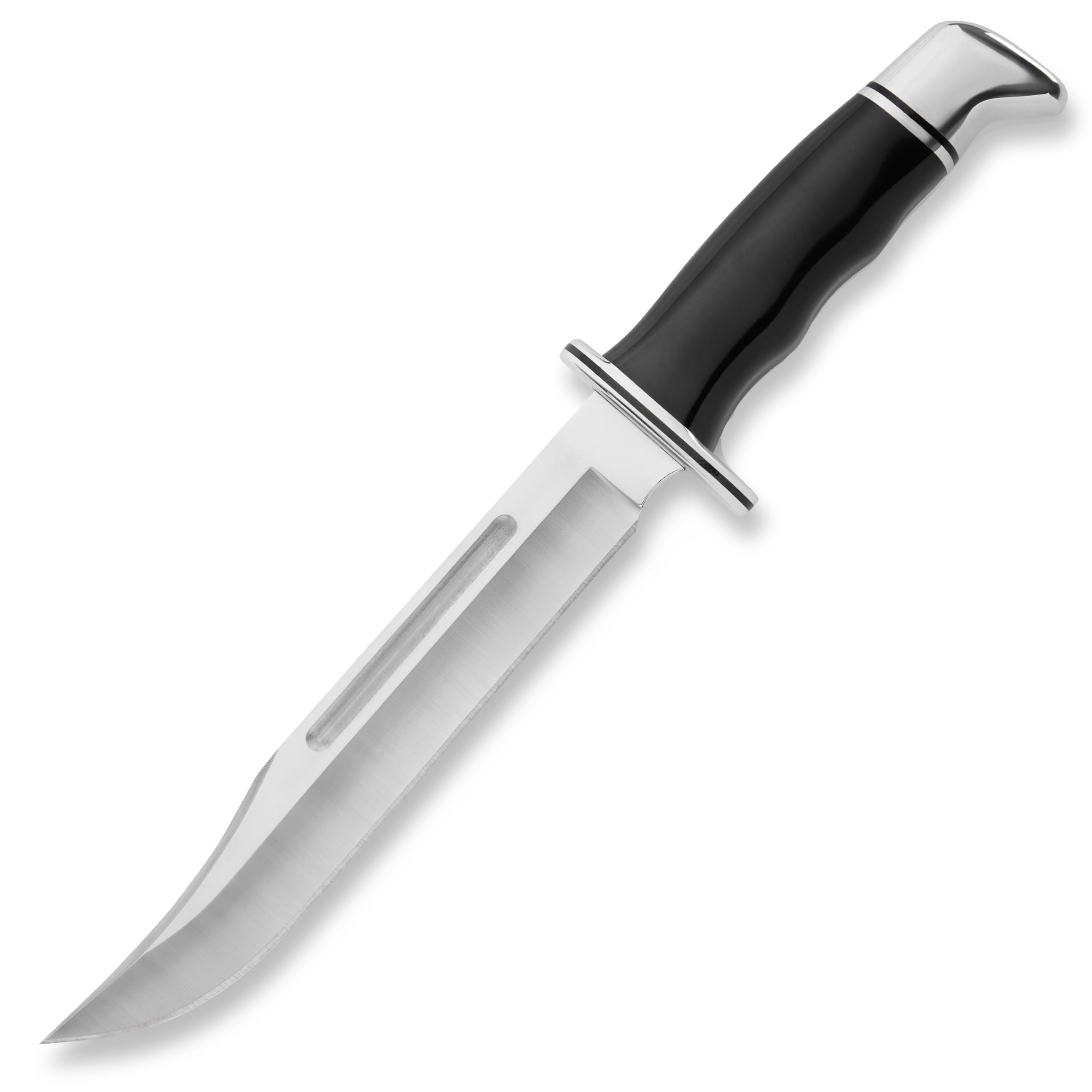 Buck Knives 120 General Hunting Knife, 7-3/8" Fixed Blade, Full Tang Design, Phenolic Handle, 420HC Stainless Steel Clip Point Blade, Sheath Included, Knife Made in the USA, 8.3 oz