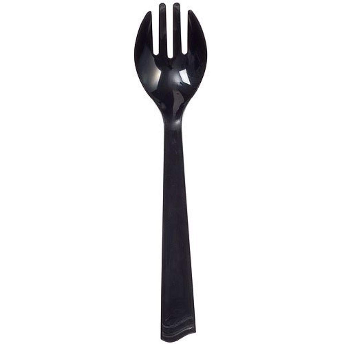 Party Dimensions Single Count Plastic Serving Fork Kitchen Supplies, 10", Black