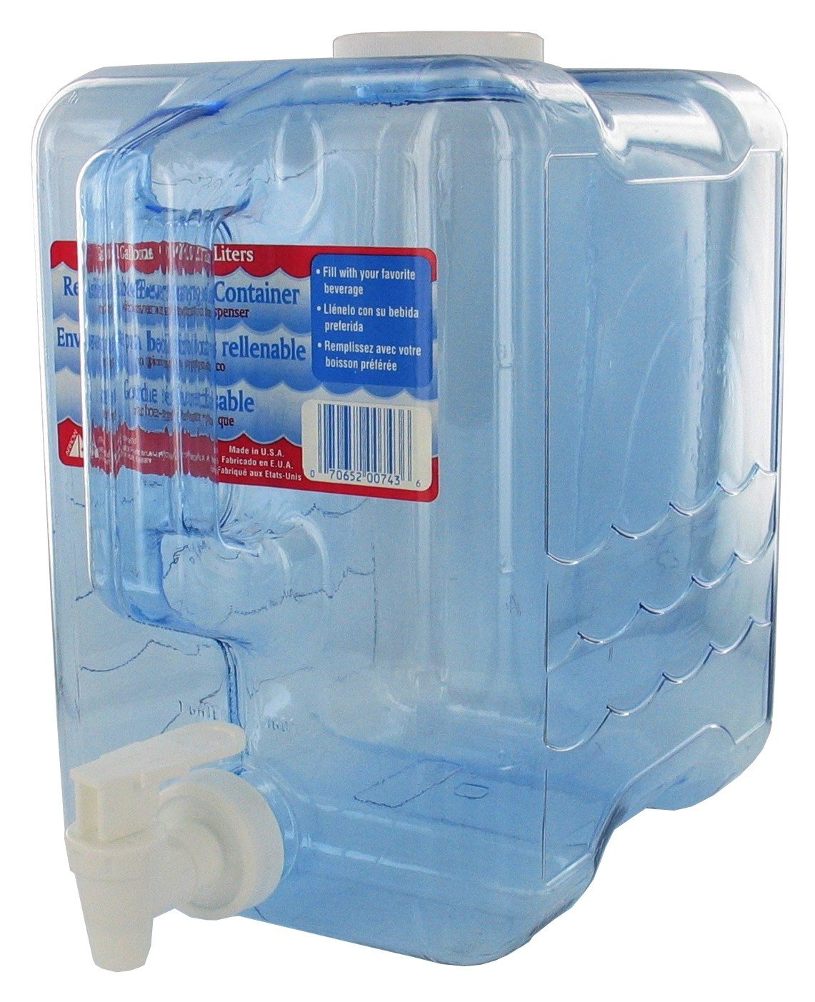 Arrow Plastic 00743 2 Gallon Beverage Dispenser Container